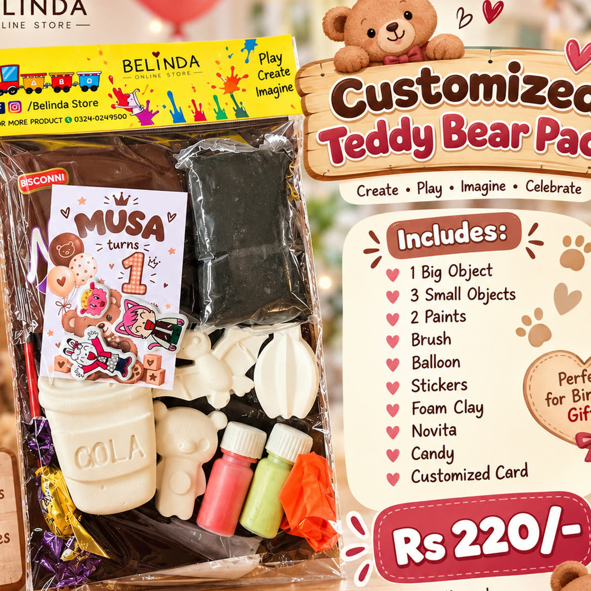 Customized Birthday Pack â Teddy Bear Theme | Pe - alternate view 4