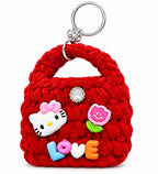 Cute Red Knitted LOVE Bag Charm