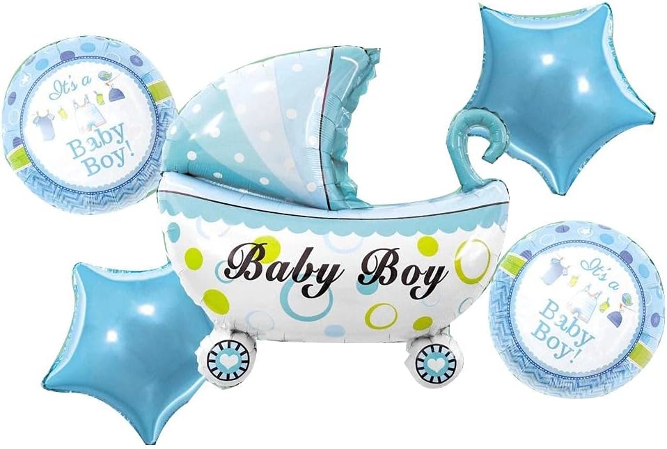 Baby Cradle Foil Balloon Set – 5 Pcs