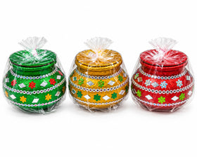 Decorated mehndi matki set of 3