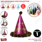 Happy Birthday Party Hat with Pom-Pom