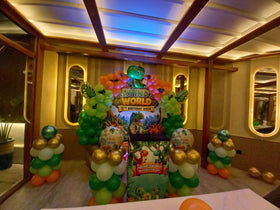 Dino World Birthday Decoration – Dinosaur Theme Jungle Balloon Backdrop