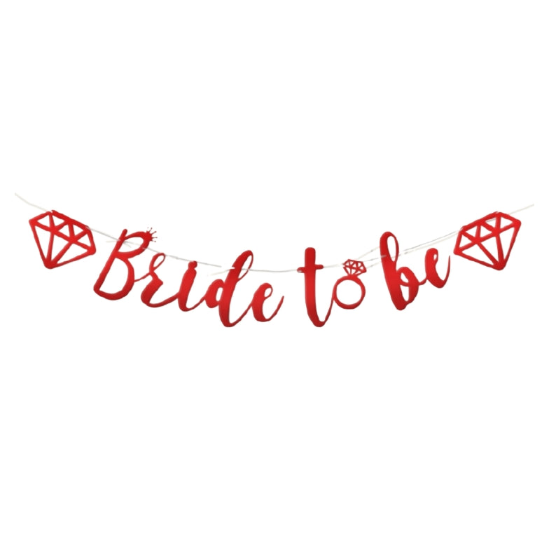 Bride To Be Hanging Banner with Crown