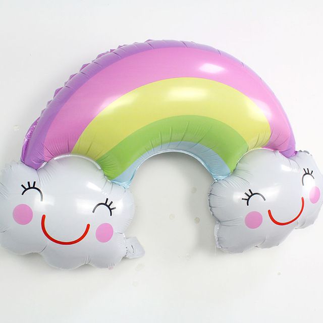 Smiling Cloud Rainbow Foil Balloon