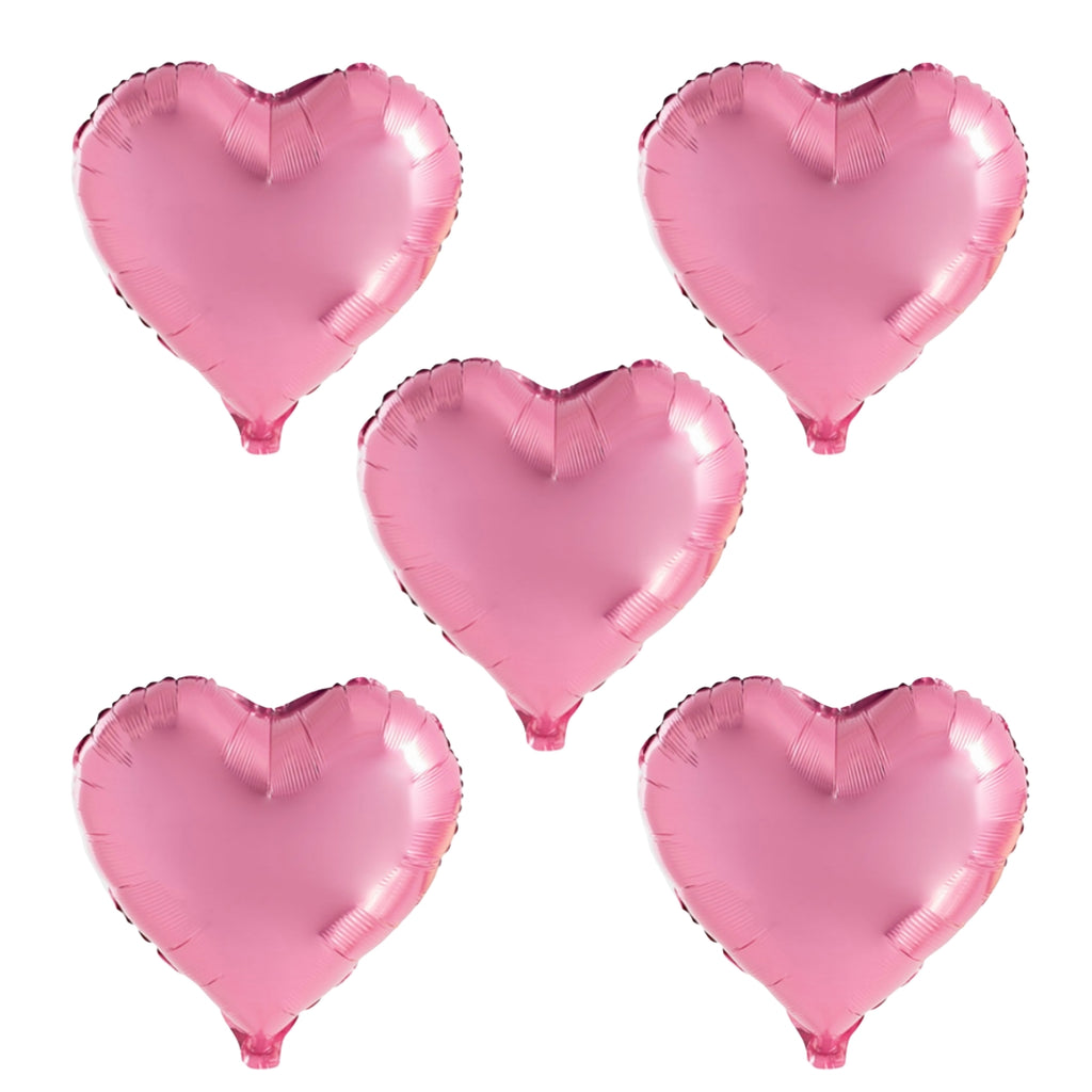 Heart Foil Balloons 16 Inch – Pack of 5