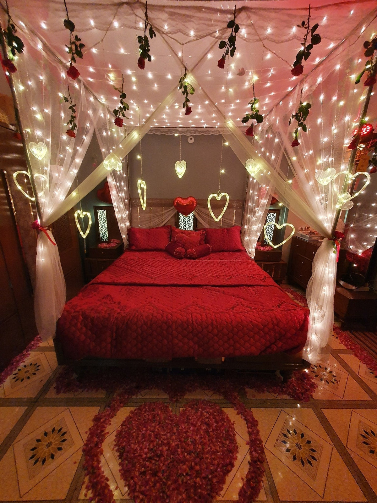 Elegant wedding room decoration Karachi complete romantic setup – image 3