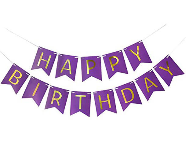 Happy Birthday Decoration Set – Purple & Silver