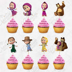 Masha and the Bear Cupcake Toppers – Pack of 12
