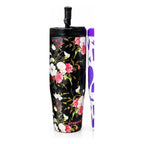 Floral Tumbler Black Floral