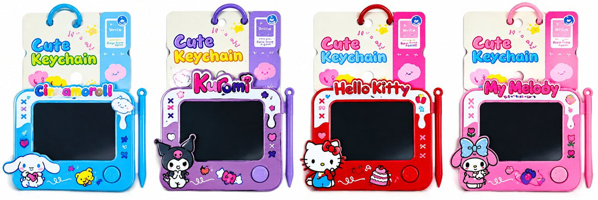 Four Kawaii Keychain Doodle Boards