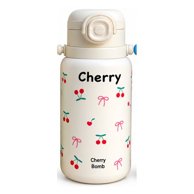 Kids Straw Bottle Cherry