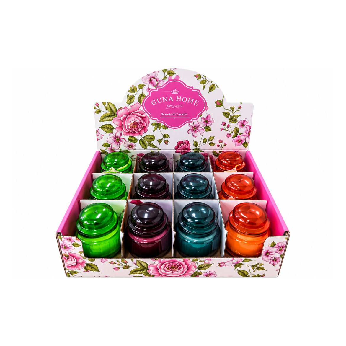 Jar Candles Floral Box – 12 Pcs