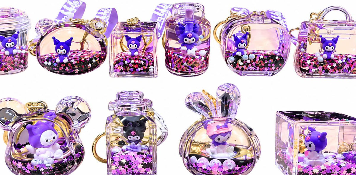 Glitter Character Bubble Keychain â Kuromi Liqui - alternate view 2