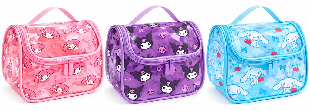 Glossy Pastel Character Toiletry Bags