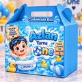 splash theme customized birthday goodie box with name and age personalization - Belinda Store Pakistan
