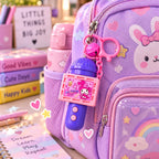 Kawaii Back-to-School Backpack and Microphone Keychain
