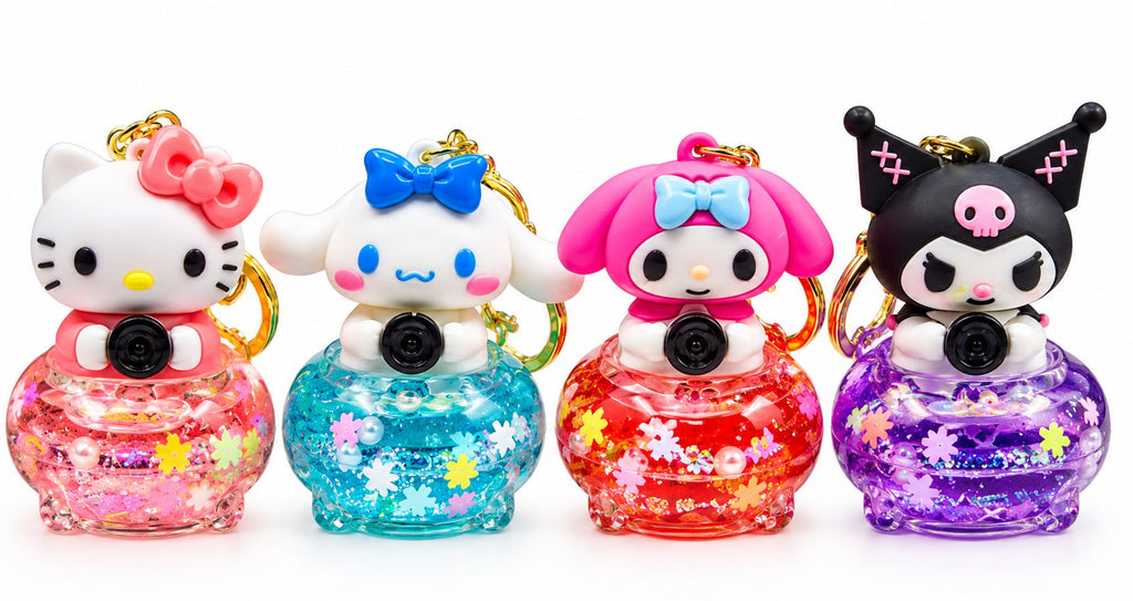 Kawaii Glitter Character Camera Charms