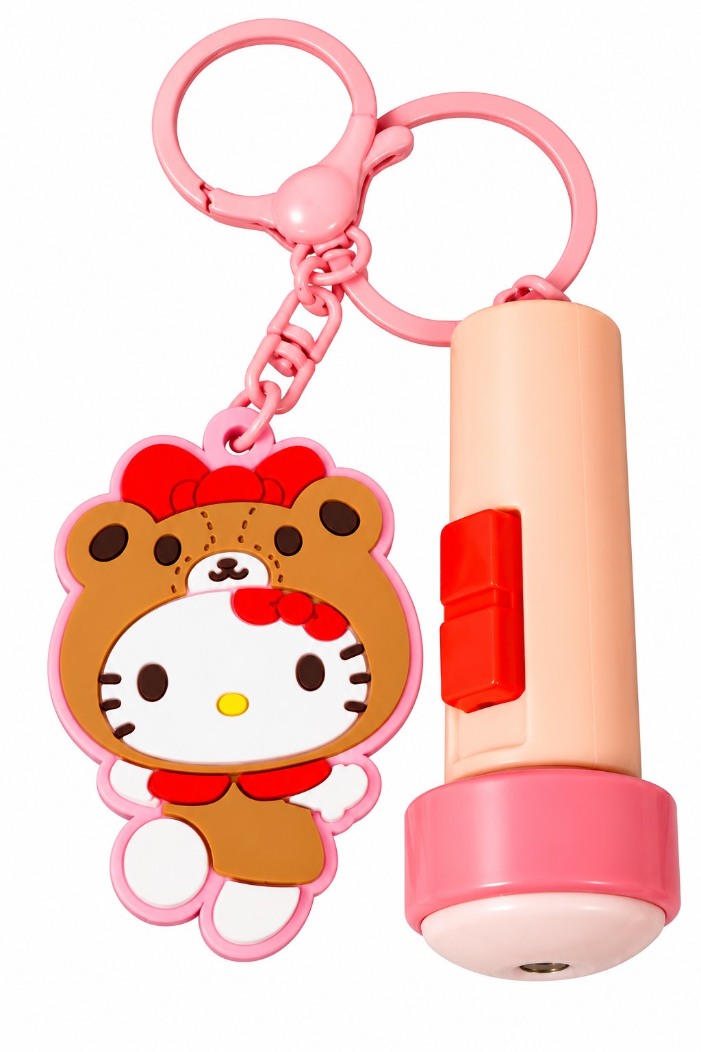 Kawaii Pink Cat Bear Keychain Set