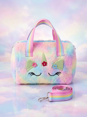 Kids Duffle Bag – Pastel Rainbow Travel Bag for Girls