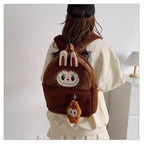 Fuzzy Monster Kids Backpack – Cute Furry Character School Ba