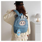 Fuzzy Monster Kids Backpack – Cute Furry Character School Ba
