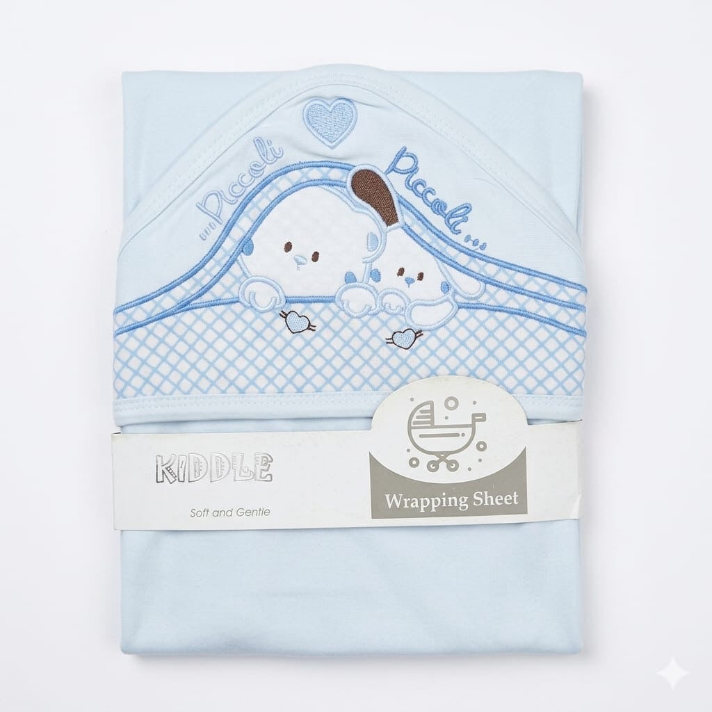 Kidle hooded baby wrapping sheet blue