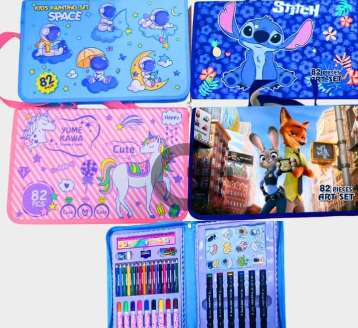 Kids 82 Piece Art Set in Carry Case â Colours, C - alternate view 2