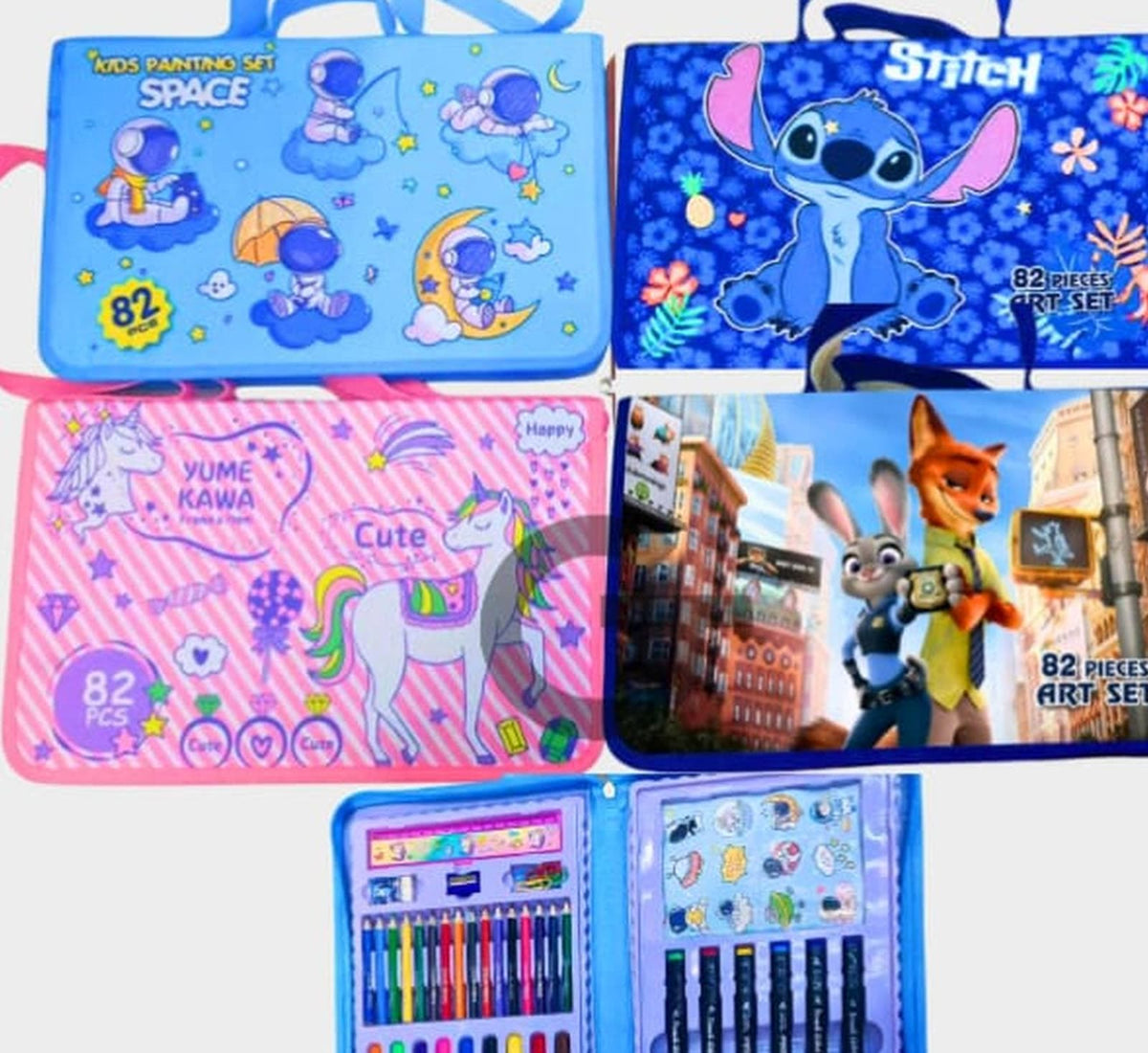Kids 82 Piece Art Set in Carry Case â Colours, C - alternate view 4