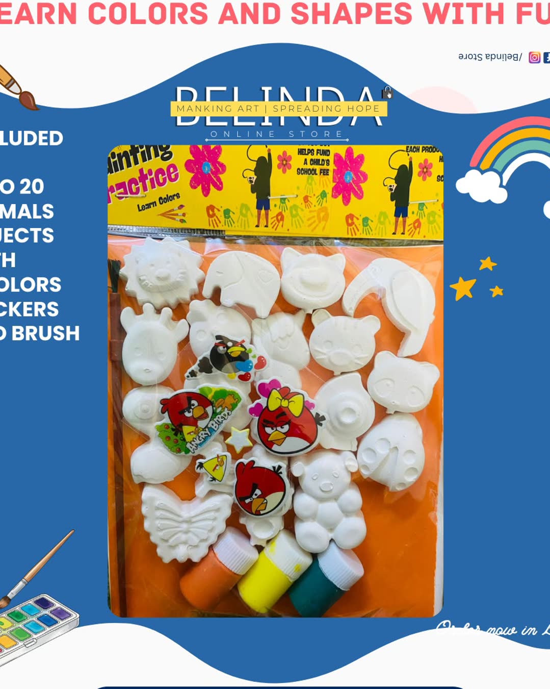Ceramic Coloring Kit - Large Pouch (18-20 Animals) - alternate view 2