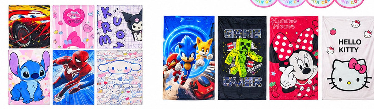Kids Character Bath Towel – Soft Absorbent Cartoon Towel – Belinda Store