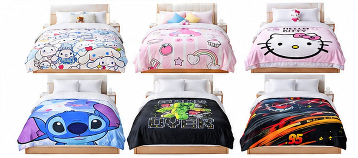 Kids Character Bed Sheet Set – Cartoon Bedsheet with Pillow Covers – Belinda Store
