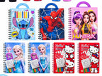 Kids Colouring Book Set with Colour Pencils – Stitch, Frozen, Spider-Man – Belinda Store