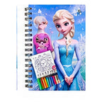 Kids Colouring Book Set with Colour Pencils – Frozen Elsa – Lilac