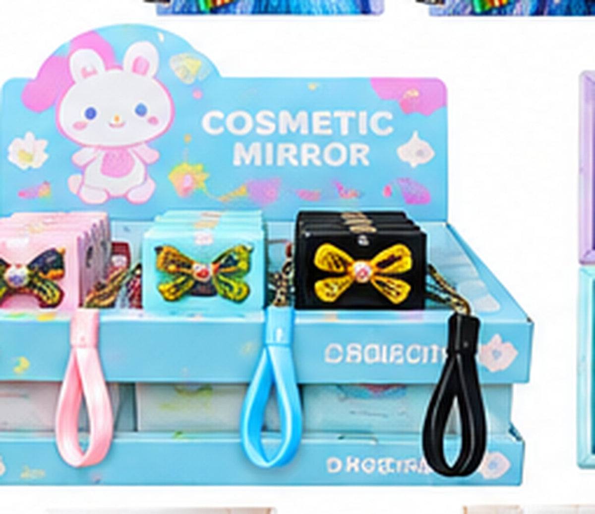 Kids Compact Cosmetic Mirror with Bow & Strap – Belinda Store