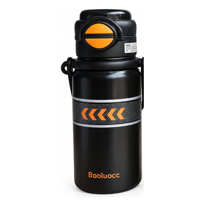 Steel Sports Bottle Black