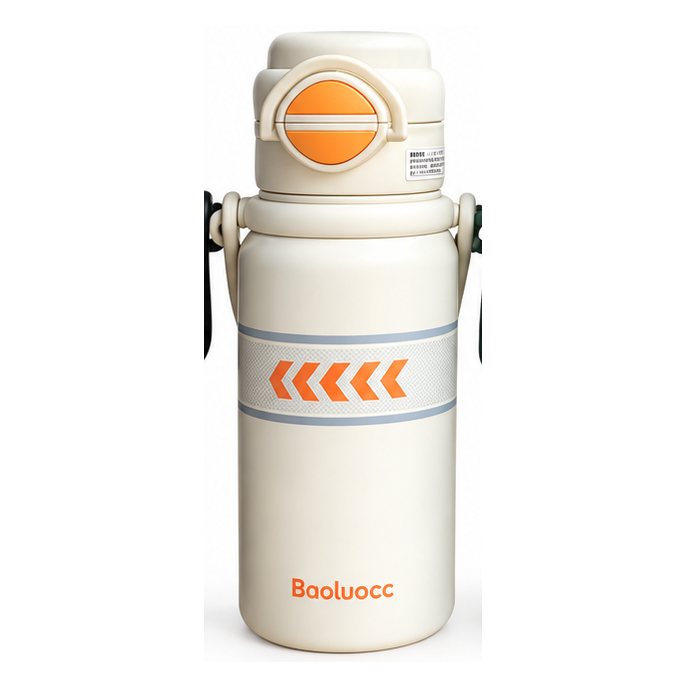Steel Sports Bottle Cream