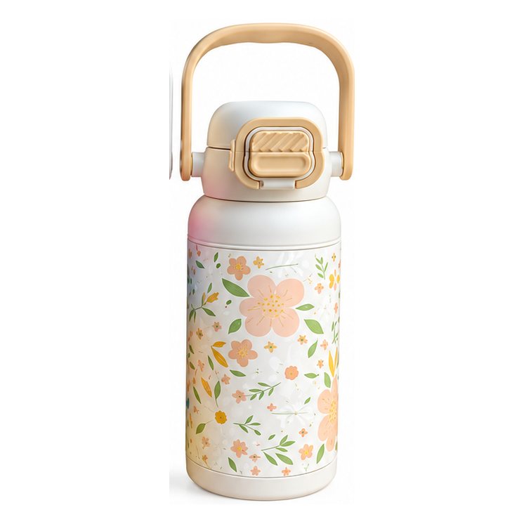 Kids Printed Bottle Cream Floral