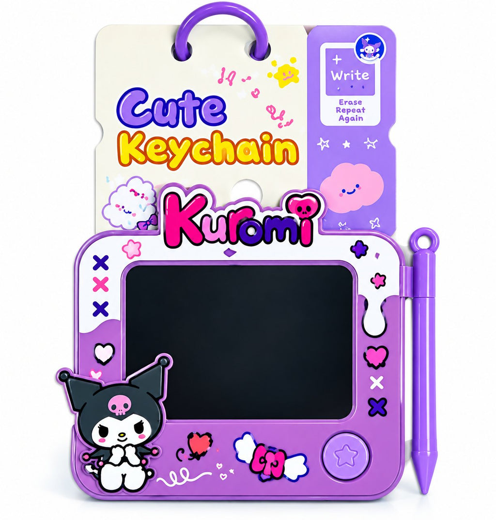 Kuromi Cute Keychain Writing Tablet