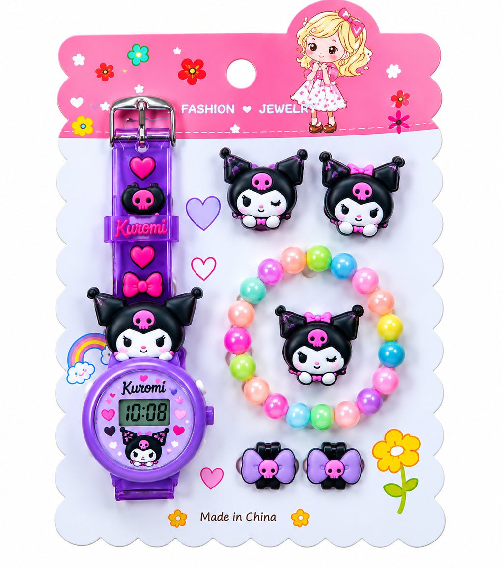 Kuromi-Inspired Kids’ Jewelry Set