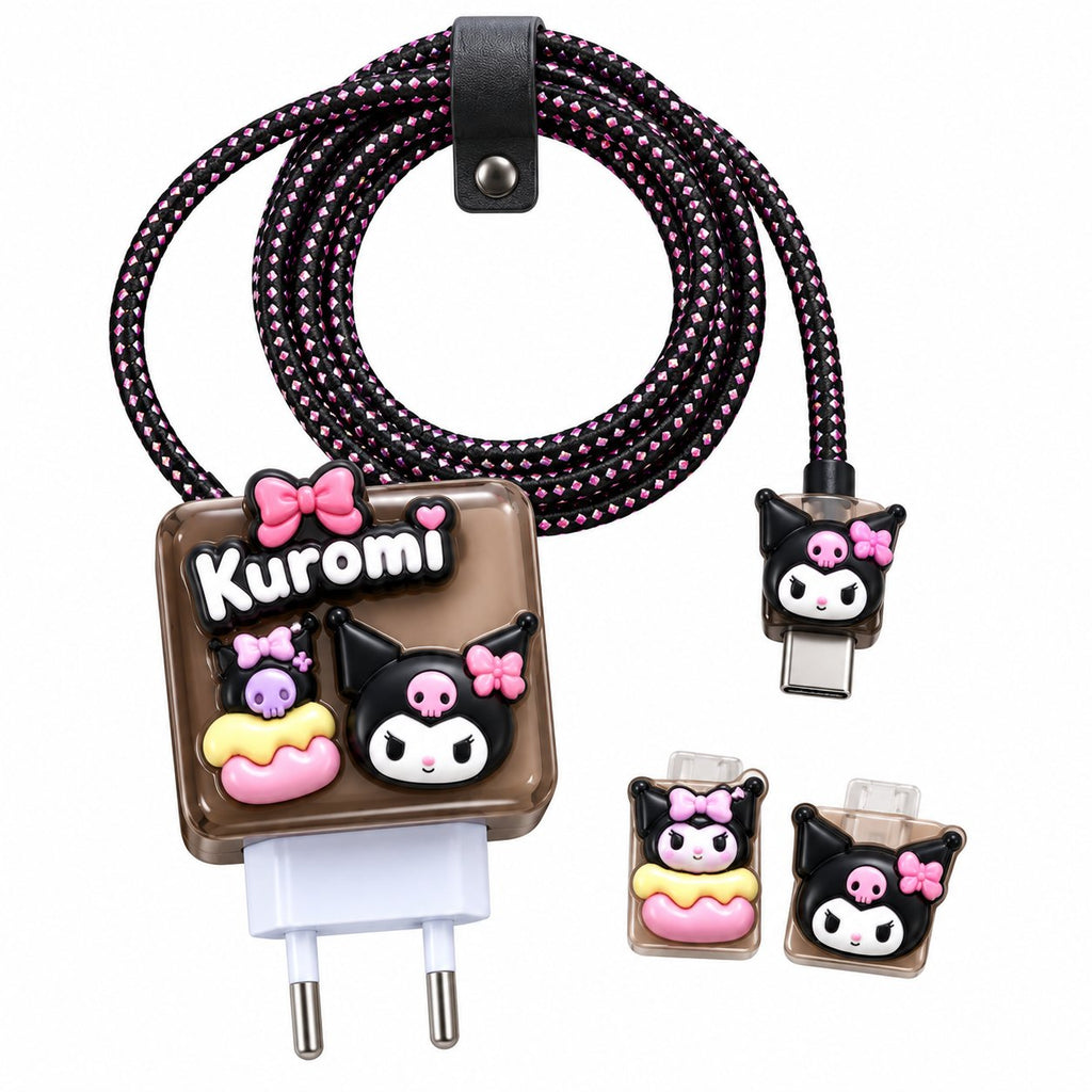 Kuromi Kawaii Charging Set