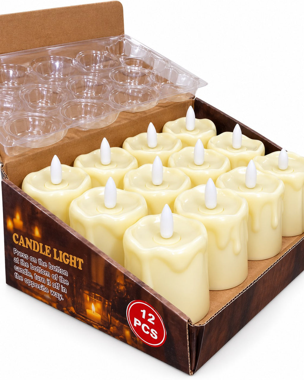 Flameless LED tea lights pack