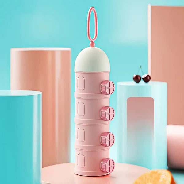 3-Layer Stackable Milk Powder Container | Portable Formula D