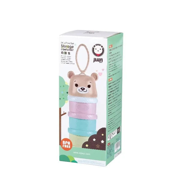 Bear Stackable Milk Container | Cute 3-Tier Formula Storage 