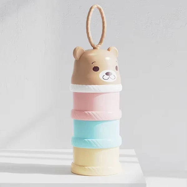 Bear Stackable Milk Container | Cute 3-Tier Formula Storage 