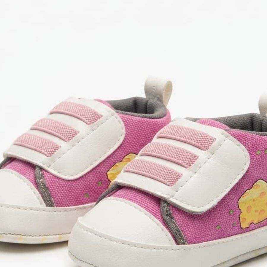 Magenta Pink Velcro Baby Shoes design detail – soft sole baby shoes – Belinda Store