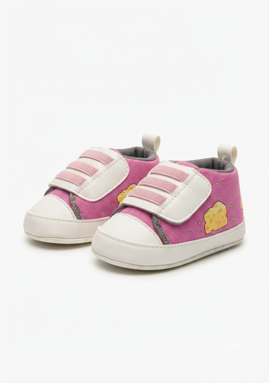 Magenta Pink Velcro Baby Shoes soft sole prewalker for baby girls – Belinda Store
