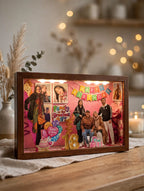 Personalized LED miniature box Birthday design - angle view