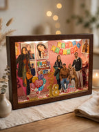 Personalized LED miniature box Birthday design - close-up