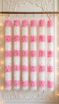 Pink and White Artificial Flower Lariyan Garland Set of 6