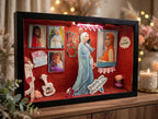 Personalized LED miniature box Bridal design - right view